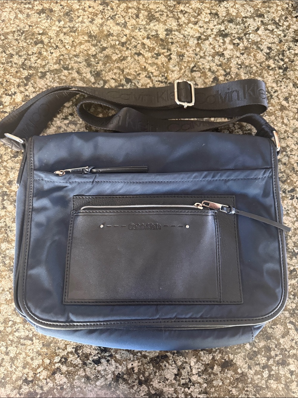 Calvin Klein Navy Blue Men's Messenger Crossbody Bag